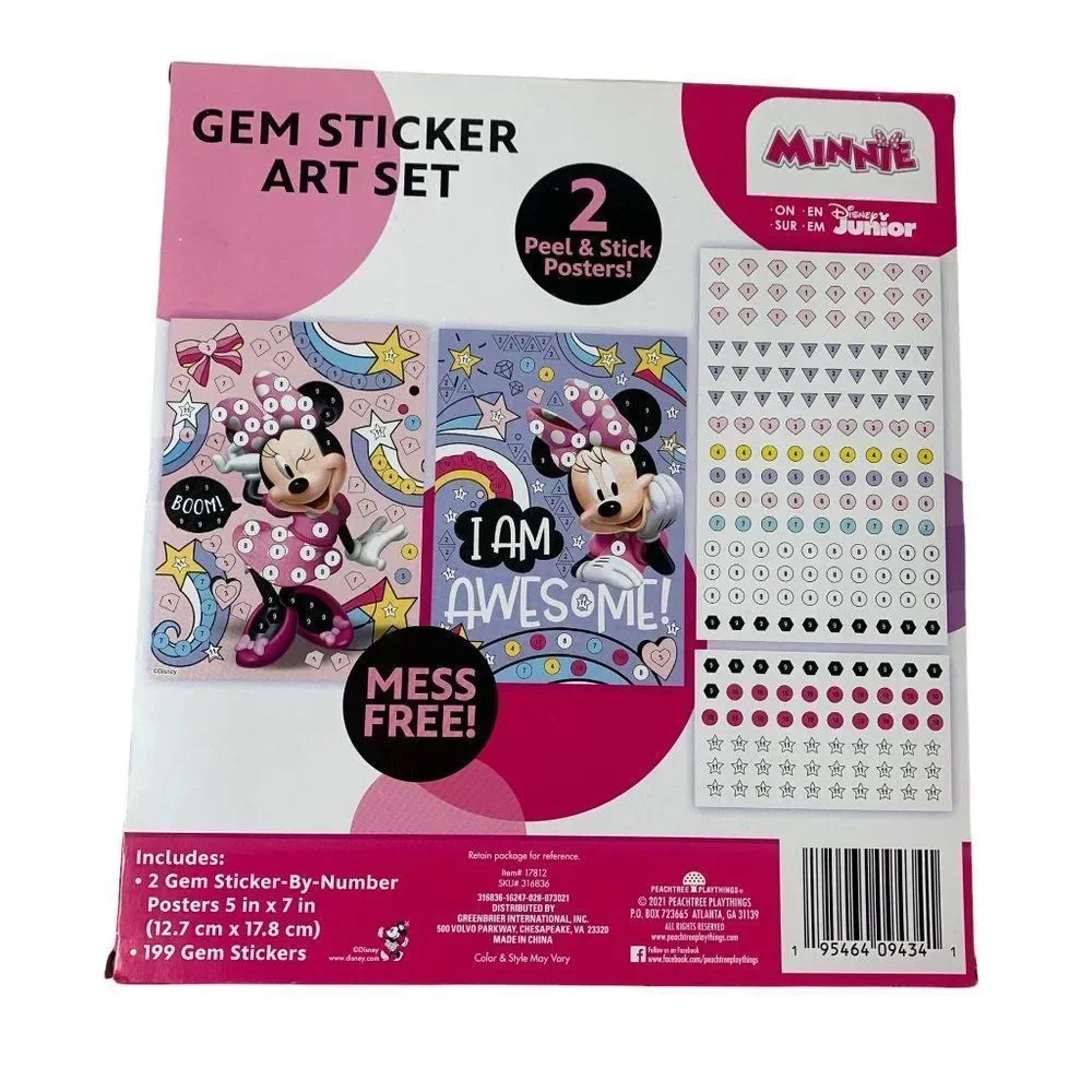 Disney Junior Minnie Mouse 3 Piece Craft Gift Set - Buy 4 Items Get 25% Off - Picture 5 of 7